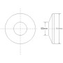 Отражатель круглый 75 мм, неглубокий под 50 мм трубу McAlpine  F50S