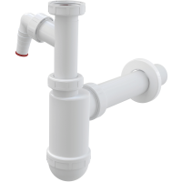 Сифон для раковины Ø40 со штуцером и накидной гайкой 5/4" Alcaplast A43P