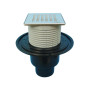 HL310N-3120 Трап душевой HL DN50/75/110 вертикальный с запахозапирающим устройством, 121х121мм Клик-клак /115х115мм “Quadra”
