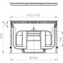 Надставной элемент d 146 мм для трапов HL3100 и HL5100, с с сухим сифоном Primus с подрамником из нерж. стали 145 x 145 мм и решёткой 138 x 138 мм Klick-Klack HL3910Pr