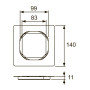 Основа для плитки TECEdrainpoint S, 100 мм, из нержавеющейстали, без рамки TECE 3660016