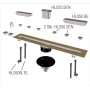 Корпус душевого лотка HL50FV.0/60 длина 60см