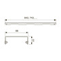 Решетка для лотка TECEdrainline quadratum 700 хром TECE 600751