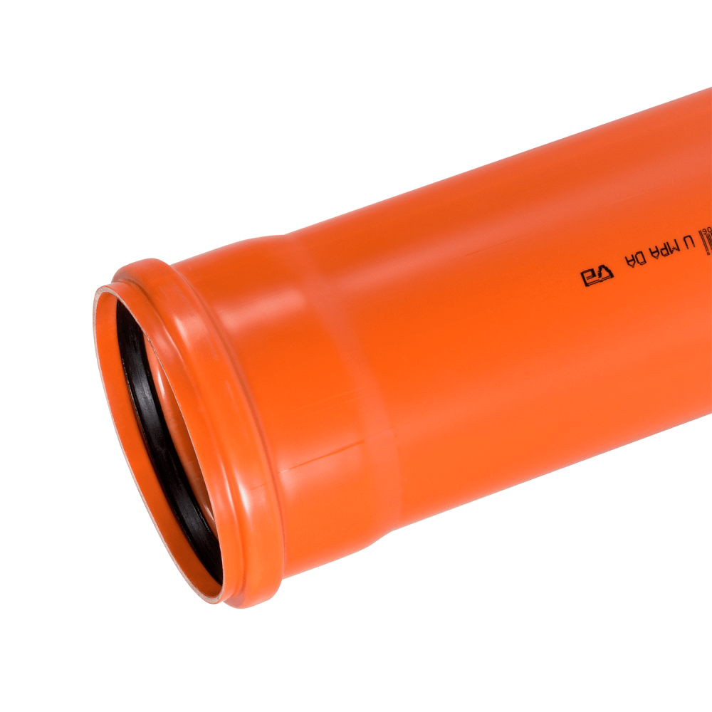 Труба канализационная наружная Ostendorf KG KGGEM диаметр 110 / 500 мм ПВХ SN4 оранжевая (рыжая)