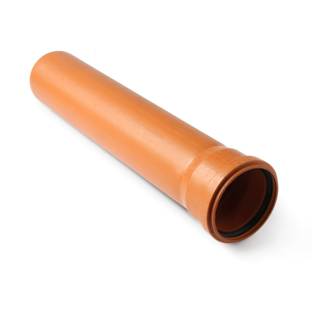 Труба канализационная наружная Pro Aqua Terra диаметр 110 / длина 500мм полипропилен оранжевая (рыжая)