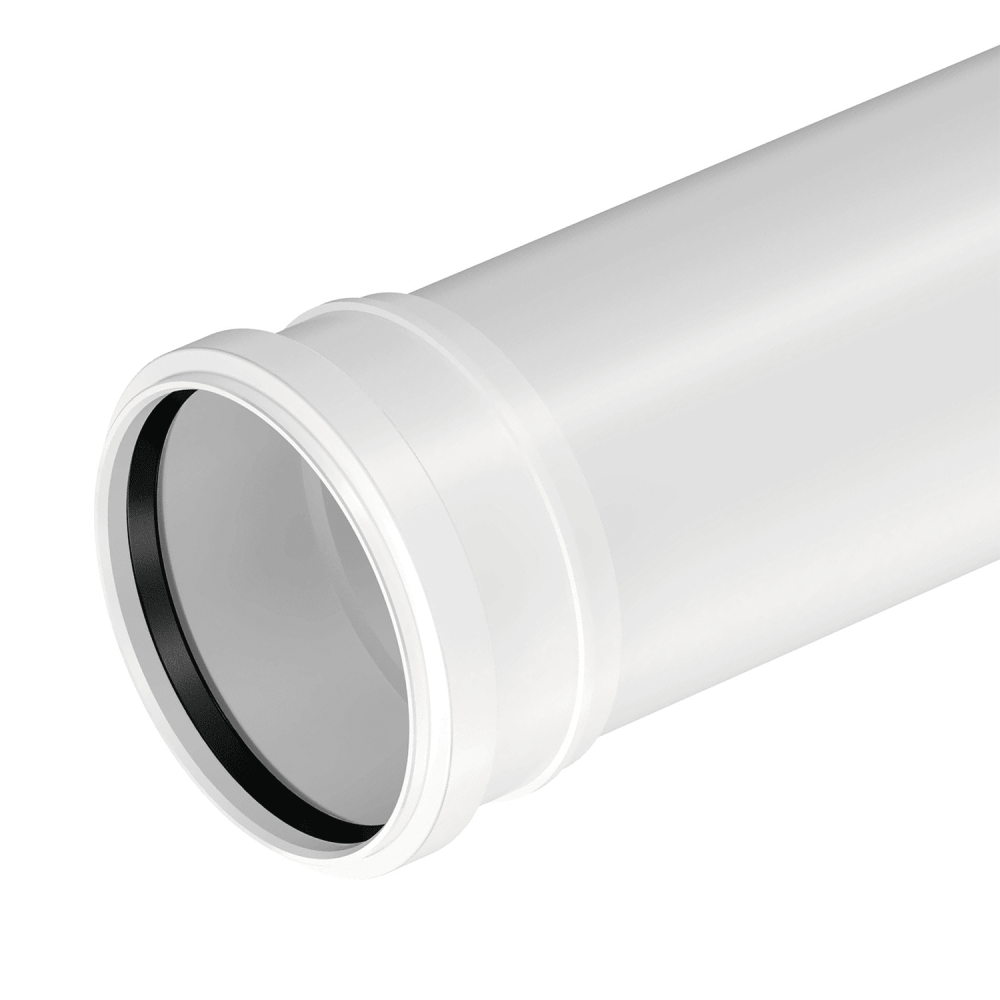 Труба канализационная Uponor Decibel диаметр 110 / 3000 мм шумопоглощающая полипропилен белая