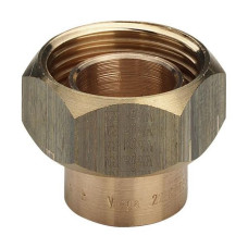 Вставка с накидной гайкой пайка-резьба В 15-3/4" Viega 94384G | 113148 бронза